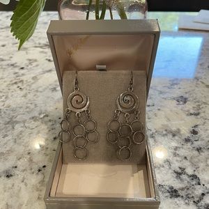 Silver dangle earrings
